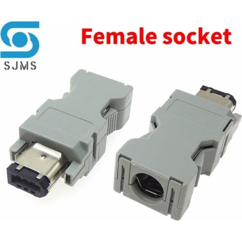 1 pcs Male / Female Servo Motor Encoder Connector 55100-0670 IEEE 1394 6 Pin for Yaskawa for Panasonic Servo Motor Encoder SM-6E