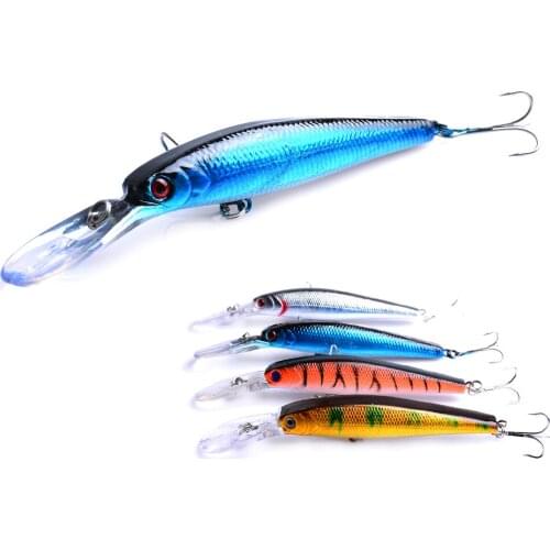1pcs/ Trolling fishing gear Japanese laser Swim hard bait12.5cm/14g Artificial bass sink Pesca hook Wobbler bait fishing bait