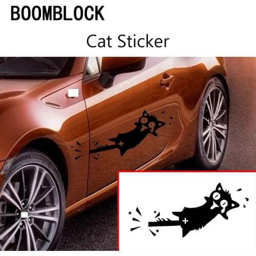 1Pcs Car-styling 3D cat stickers For Fiat 500 Opel Insignia Vectra c Suzuki Swift Sx4 Hyundai Ix35 Creta Ix25 Nissan Juke