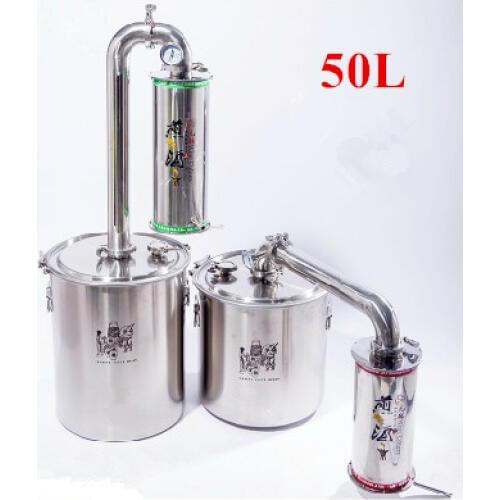 Free Shipping 50L Distiller Household Wine Limbeck Distilled 304 Stainless Steel High Quality Vodka Maker Brew Alcohol Whisky