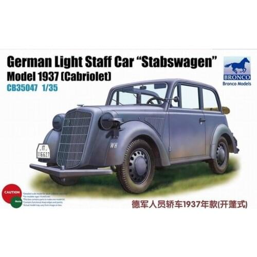 BRONCO CB35047 1/35 German Light Staff Car "Stabswagen" Model 1937 - Scale Model Kit