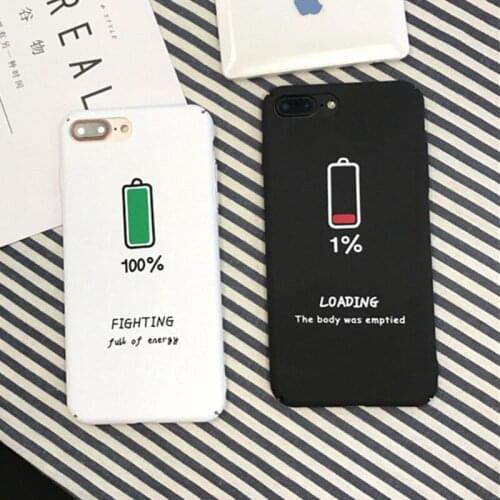 Phone Case For iphone 7 7Plus Cases Fashion Energy Battery Power Cases Hard PC Back Cover For iphone6 6sPlus 8 8Plus X XS Max XR