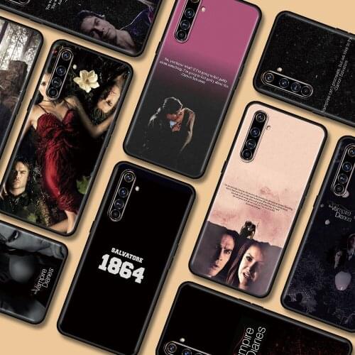 Black Case for Realme 6 7 C21 C3 XT 5 X50 8 Pro The Vampire Diaries Tv Coque 7i C11 C15 GT Neo TPU Cell Phone Cover Soft Capas