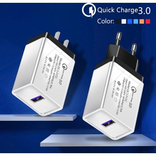 Travel USB Phone Wall Charger QC 3.0 Fast Charging Power Adapter For iPhone Samsung LG HTC Huawei Xiaomi Oneplus Universal