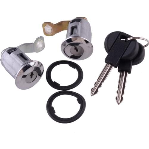 DWCX Car Rear Door Lock Set Barrel Keys 252522 Fit For Citroen Berlingo Xsara Peugeot Partner 1999 2000 2001 2002 2003 2004 2005