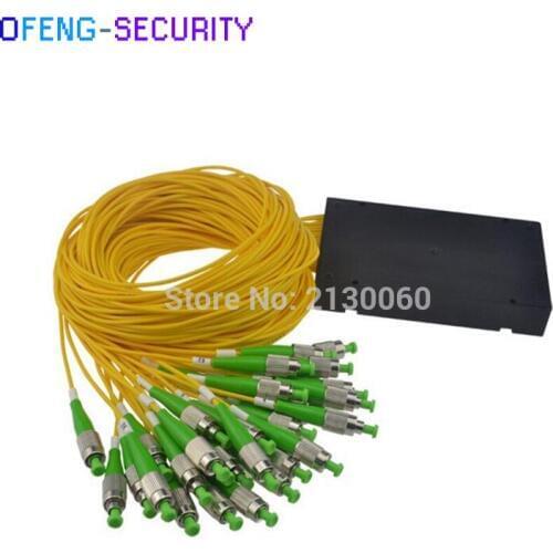 FC APC 1x64 PLC optical splitter single mode with SC APC connector for FTTH FC PLC 1x64 PLC optic splitter box