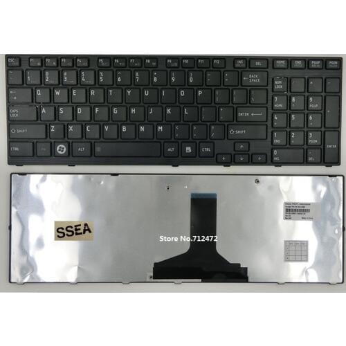 SSEA New Laptop US Keyboard with Frame for Toshiba Satellite P750 P750D P755 P755D P770 P770D P775 P775D Qosmio X770 X775