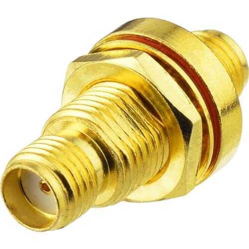 Superbat SMA Jack to Female Bulkhead O-ring Straight RF Coaxial Adapter Connector