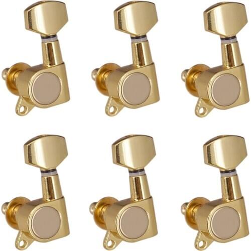 Guitar Tuning Pegs 6Pieces 6L Tuners Machine Heads Knobs for Guitar String Tuning Peg Replacement Accessories