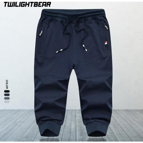 Summer Mens Calf Length Pant 4XL 5XL Male Capri Pants Pure Cotton Casual Men Cropped Trousers Brand Clothing Shorts HY1806