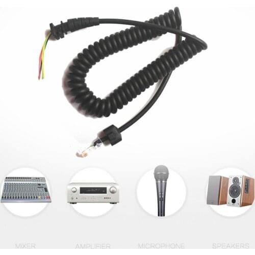Microphone cable for Yaesu MH-48A6J FT-7800 FT-8800 FT-8900 FT-7100M FT-2800M FT-8900R handheld microphone extension cable