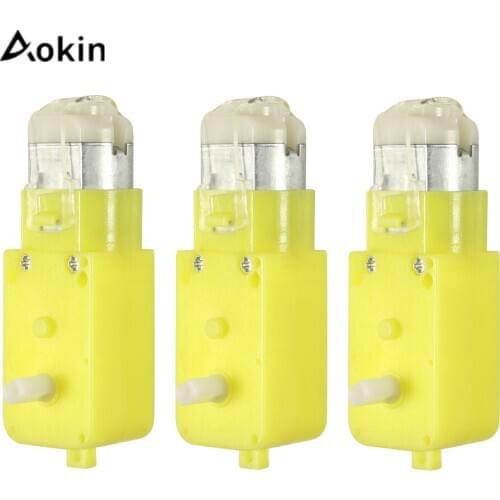 Aokin TT Motor 130motor TT motor Smart Car Robot Gear Motor For Arduino Diy Kit DC 3V-6V DC Gear Motor Accessories