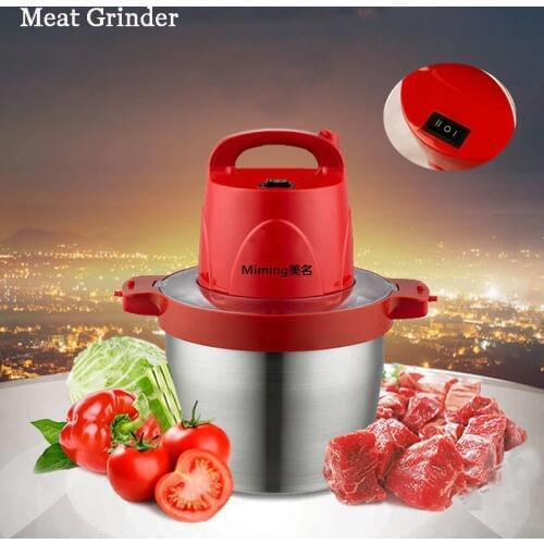 Meat Grinder Large Capacity Household Meat Cutter Stainless Steel Crushed Garlic Pepper Ginger Slice Food Processor Home MM-808