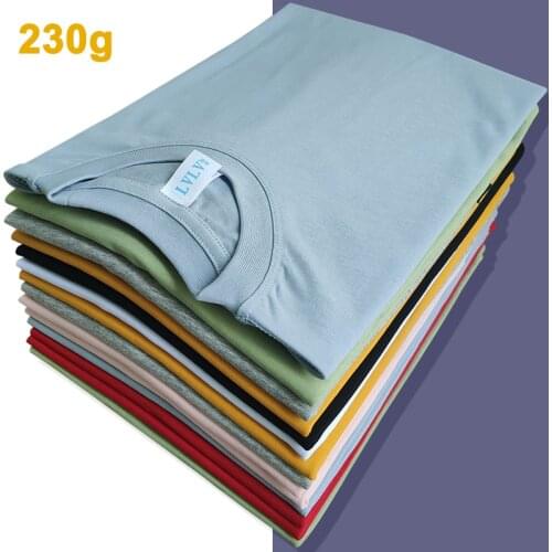 Super Quality Men T-Shirts Male Summer Casual Tshirts Men Short Thick Cotton Basic Plain Solid Tee Shirts Women Plus Size XS-3XL