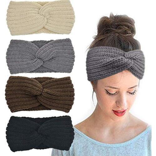 Winter Knit Headbands Chunky Headwrap for Women Crochet Turban Knitted Ear Warmer