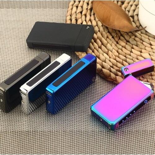 Micro-carving Projection 100 Kinds of Love USB Charging Double Arc Lighter Valentines Day Gift Exclusive Tobacco Accessories