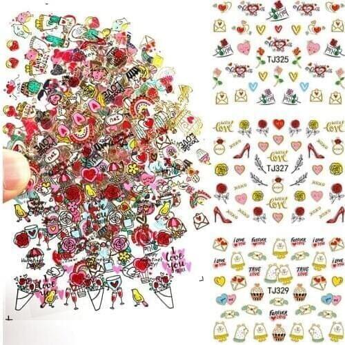 12pcs Nail Sticker Desiners Beauty Sticker Flower Floar Cactus Self-Adhesive Back Acrylic Nail Sticker For Nails Manicure Decals