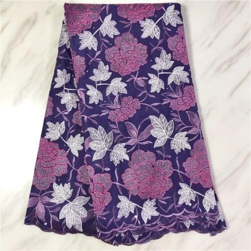 Swiss Voile Lace Fabric 100% Cotton Embroidery High Quality African French Laces Fabrics For Wedding Dress 5 Yards PL4668