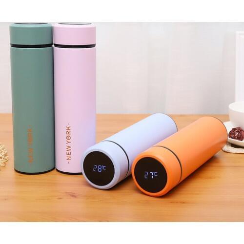 Thermos cup Tea Vacuum Flask With Filter Stainless Steel 304 Thermal Cup Coffee Mug Water Bottle Temperature display