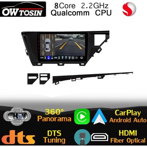 Qualcomm 8Core Android For Toyota Camry XV70 2017-2020 Car Multimedia Player GPS Radio HIFI Stereo 4G LTE 360 Panoramic Auto DTS