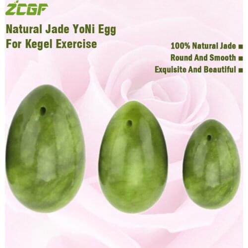 DropShip High Quality Natural Jade Yoni Egg Vaginal Muscles Tightening Ben Wa Ball Women Pelvic Floor Muscle Kegel Exercise Eggs