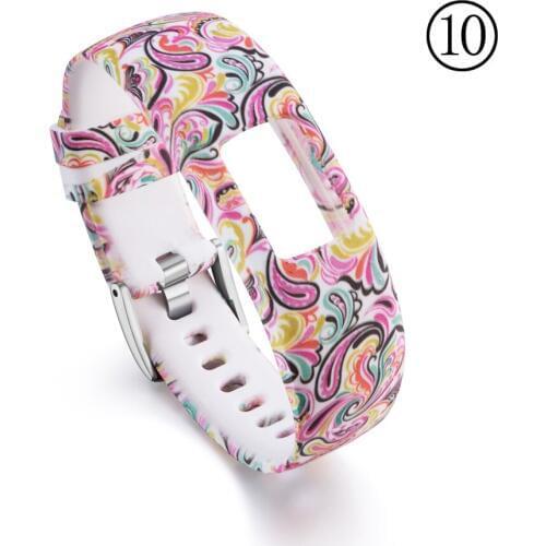 Replacement Garmin Vivofit 4 Activity Fitness Tracker bands 10 printed patterns color Silicone soft watchband bracelet wristband