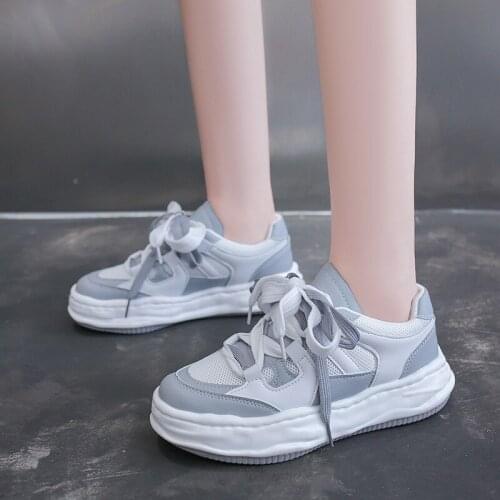 2021 New Women Sneakers White Tennis Shoes Female Platform Flats Casual Vulcanize Shoes Female Student Sports Skateboard Shoes