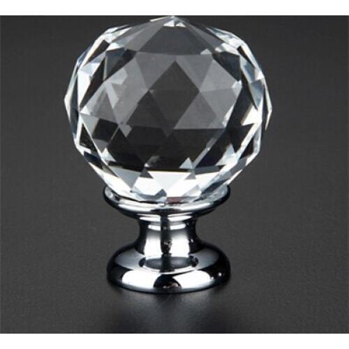 10pcs 30mm Shining Crystal Diamond Ball Glass Drawer Handles Kitchen Armario Dresser Knobs Closet Decoration