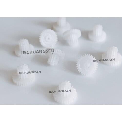Small Plastic gear 0.3M 11T 0.25M 32T DIY production MINI dual duplex geard 1mm hole shaft diameter