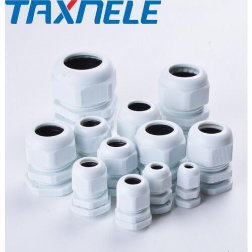 10 PCS M12 M16 M18 M20 M22 M24 nylon Cable Glands Joints IP68 plastic Cable fixed head