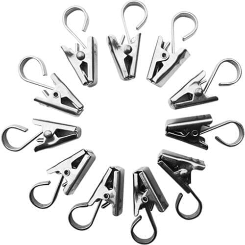 10 Pcs/Pack Bath Shower Heavy Duty Curtain Clips W Curtain Hooks Home Home Curtain Accessories Buckle #266535
