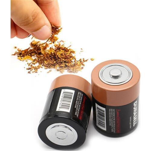2019 Creative Battery Shaped Metal Zinc Alloy Herbal Herb Tobacco Grinder Weed Spice Cigarette Smoking Tools #AW