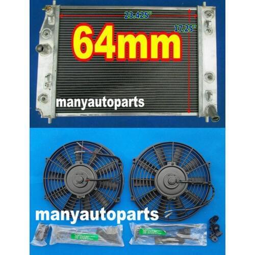 Aluminum Radiator&FANS For 2005-2013 Chevy Corvette C6 V8 Double Oilcooler 06 07 08 09 10 11 12 13