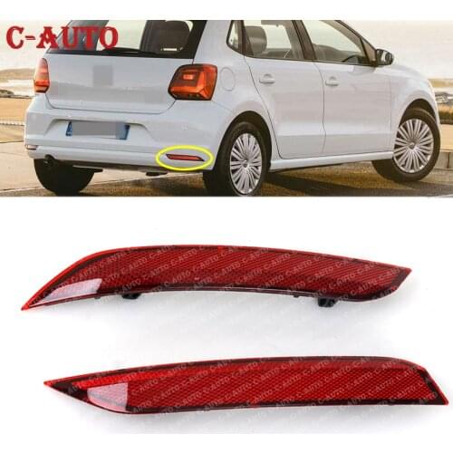 Car Rear Brake Light Bumper Reflector Tail Lights For VW POLO 2014 2015 2016 2017 6RD945105B 6RD945106B car-styling