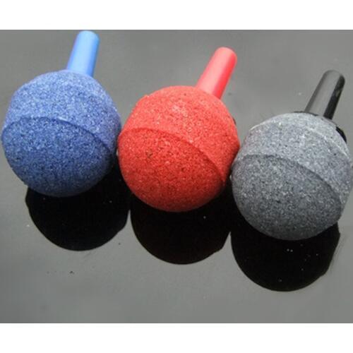 5Pcs 2cm Mineral Bubble Release Diffuser Aquarium Fish Tank Air Stone Bubble Oxygen Supply Color Random