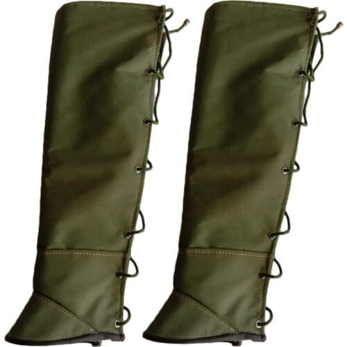 1pair Waterproof Hiking Gaiter Safety Cover Outdoor Climbing Warmer Hunting Walking Half Chaps Guard Snake Protection Legging