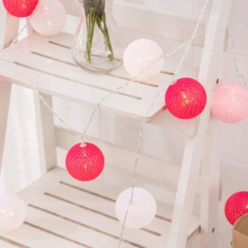20 Cotton Ball 3M String Fairy Night Lights USB LED Bulb Bedroom Christmas Outdoor Holiday Party Baby Bed Lights Decoration