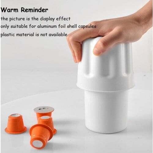 Capsule Coffee Grounds Barrels Powder Slag Bucket Aluminum Foil Capsule Powder Separation Barrels Push-type Coffee Filters 2021