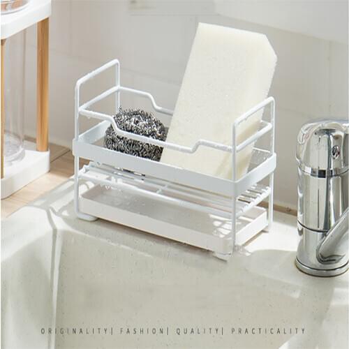 Storage Basket Dish Cloth Stainless Steel Nordic Kitchen Handmade soap Storage Rack Storage Basket Storage Box Decoration
