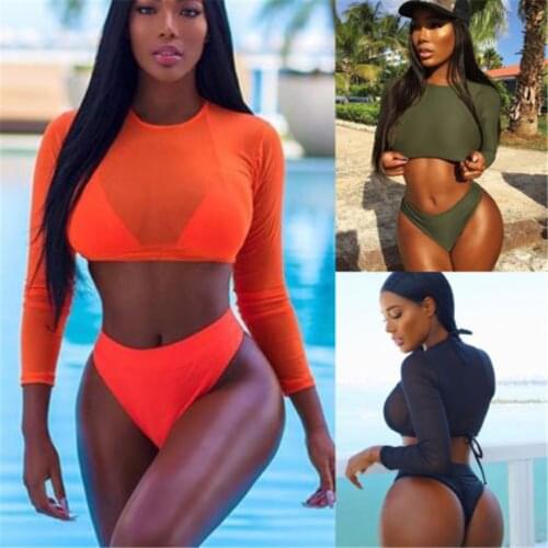 Summer Women Triangle Three-Piece Suit Sexy Bikini Set Bandage Push-Up Swimsuit Bathing Beachwear Sexy Bikini Swim Suit