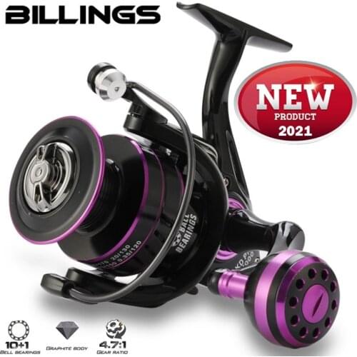 Billings 1000-6000 5.2:1 Metal CNC Full Metal Rocker Large capacity wire cup Red 25kg Max Drag Spinning Fishing Reel Carp