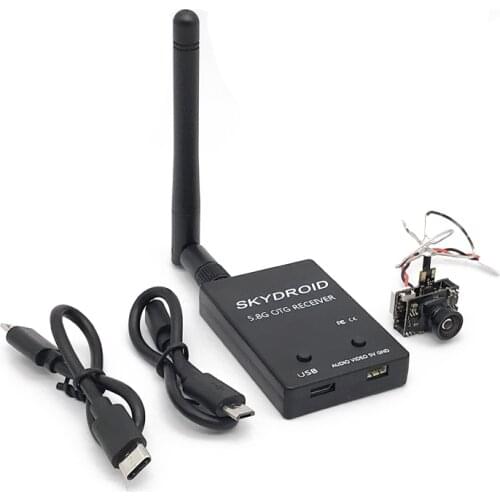 Mini AIO 5.8G 40CH 0/25/50MW/200MW VTX Camera and Skydroid UVC FPV Transmitter Receiver for Android Mobile Phone Tablet RC Part
