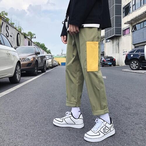 Mens Side Pockets Cargo Harem Pants 2020 Hip Hop Casual Male Tatical Joggers Trousers Fashion Casual Streetwear Pants