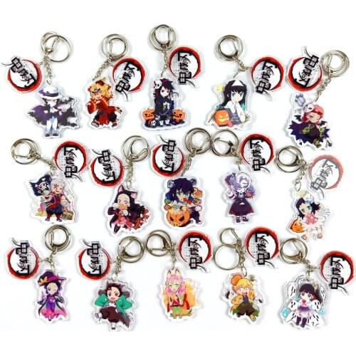 [MYKPOP]DEMON SLAYER Keyring Cute Figures Pendants for Keys Bags Fans Collection Amine SC20052820