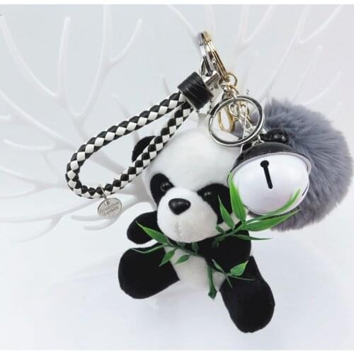 New Small 9cm Panda Keychain Pendant Cute Kawaii Quality Baby Children Plush Toys Hot Sell Kids Toys For Children Key Chain Gift