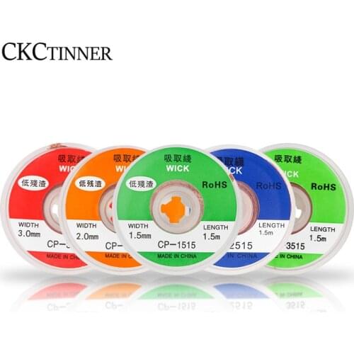 Desoldering Wire 1.5/2.0/2.5/3.0/3.5mm Suction Tin Desoldering Wick Solder Braid Wire for PCB Tin Remove Welding Tool