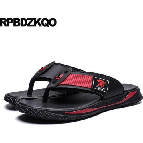 Fashion slippers slip on open toe casual outdoor designer flip flop black white 2019 men sandals leather summer shoes slides