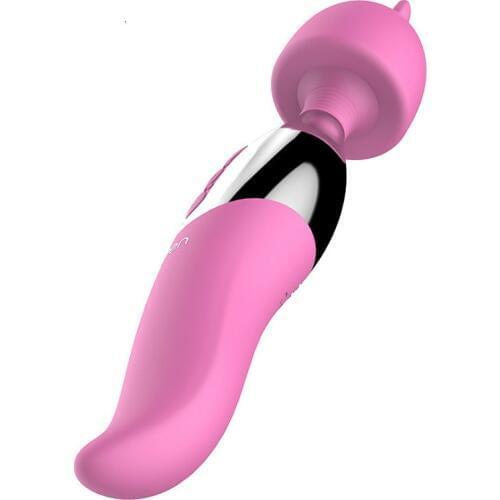 Silicone Powerful Waterproof G Spot Vibrator Dildo AV Wand Vibrating Rod Smart Heating Tongue Women Clitoris Masturbation