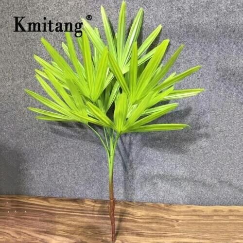 80cm 9fork Tropical Palm Large Artificial Monstera Tree Branch Fake Banana Plants Leaves False Foliage Wedding Home Decoration