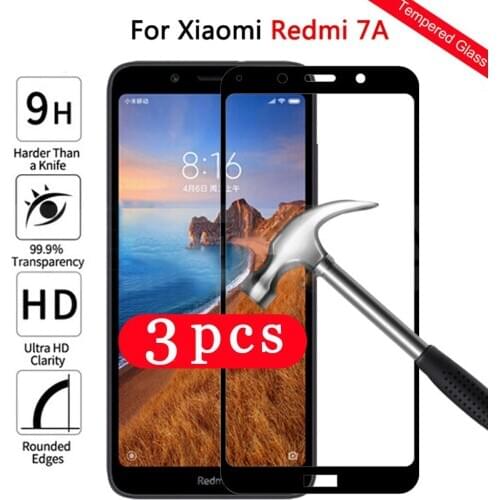 3Pcs full cover for xiaomi redmi note 8 pro 8A 8T tempered glass redmi 6A 6 7A note 7 pro protective film phone screen protector